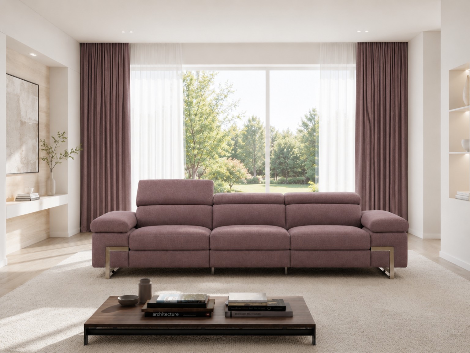 luxusni_calounena_sedacka_Olga_3sedak_fialova_v_modernim_interieru